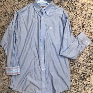 Ariat Men's Blue Button-Down Shirt